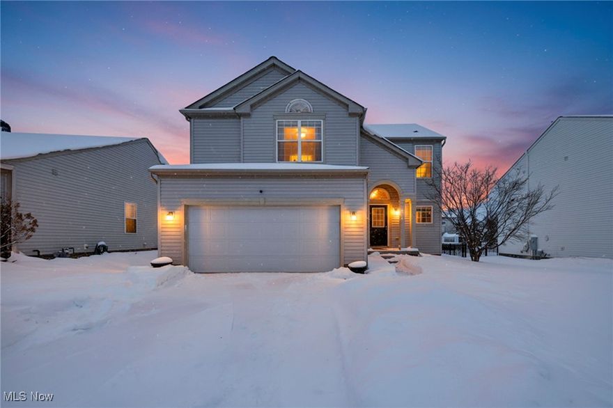 Welcome to this 4 Bed 2.5 Bath beautifully maintained colonial built in 2004! As you step in you will be greeted by a living room featuring large windows giving this space plenty of natural light. Take a step into the Kitchen that comes with Stainless Steel Appliances: built-in dishwasher; built-in microwave; side-by-side refrigerator/freezer with an ice maker and water dispenser; gas stove/oven and large island! The kitchen has a sliding door leading to the gorgeous patio – perfect for grilling, dining
or relaxing outdoors. Patio photos without snow available, ask the listing agent. A half bathroom is conveniently located on the first level. All 4 bedrooms are spacious and offer nice-sized closets. The Master Suite offers a: walk-in closet and full bathroom with a double-bowl oak vanity.  Enjoy the convenience of the first floor laundry room, which comes complete with the washer &amp; dryer. Laminate flooring is installed in 2025 throughout the house. Handsomely finished lower-level recreation room with a drop ceiling, recessed lighting, cable connections, and glass block windows. The basement also offers: plenty of storage, a 50-galon hot water tank (2024); and humidifier to help keep your skin moist in the winter. The backyard is fully fenced-in. The seller owns three sides of the fence. The garage has a keyless entry keypad, and the garage door opener comes with two hand-held remotes. Roof was replaced in 2019; garage door is 2022. Clean. Smoke free. Pet free. Neutral. Freshly painted walls, trims and doors. Enjoy the amenities of New Hampton: walking trails, protected wetlands, community center, swimming pool, and playground. Close to I-77 and just minutes from famous ''Michelangelo's Winery''. Schedule your private showing today!