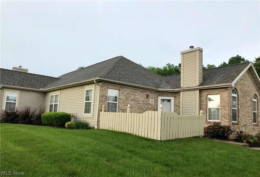 Trotters Chase is a Private Condominium Association with a beautiful park like setting. Extremely well designed, well maintained and secure. Amenities include an elegant and  spacious Club House ; Weight/Exercise room ; Pavilion and large outdoor pool with seating, tables , chaise lounges ,umbrellas for great summer relaxation and fun .This 1998 built  all brick and vinyl ranch Condo has 2 large Bedrooms with newer carpet 2017 ; 2 updated bathrooms, one with  newer vanity and flooring  ; the  larger master bath  updated vanity with all new flooring . Professionally painted with neutral and tasteful colors throughout.  Family room with cathedral ceilings and attractive fireplace . Large elegant windows and plenty of natural light throughout . Perfect laundry room with shelving.  Newer stainless steel kitchen appliances stay. Great patio with privacy fence. Gorgeous outdoor landscaping and lighting . Extra large double car garage with ample storage. HOA includes water and pool .