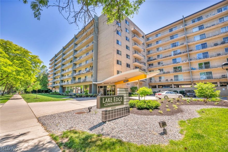 Welcome home to your turnkey updated condo right in the heart of Edgewater! The location is phenomenal for this property as the beach, restaurants, shopping, and freeway access are all within minutes away! So convenient! This lovely condo features beautiful updates all throughout including a new kitchen (2024), upgraded bathrooms, paint and flooring! The master is very spacious and offers a huge walk-in closet and ensuite bath! The living room and dining area are also very open, perfect for entertaining! Outside, there is a quiet personal patio that looking in the distance, you can see Lake Erie! Unit 601 is the perfect location on its floor as it is at the end of the hall and the closest unit to the elevator and laundry room. Lake Edge Condominums has incredible amenities for its residents, including an indoor hot tub and pool, gym, party room, and lounge area. Also offers tons of amble visitor parking spaces! Schedule your private showing today to see this wonderful condo!