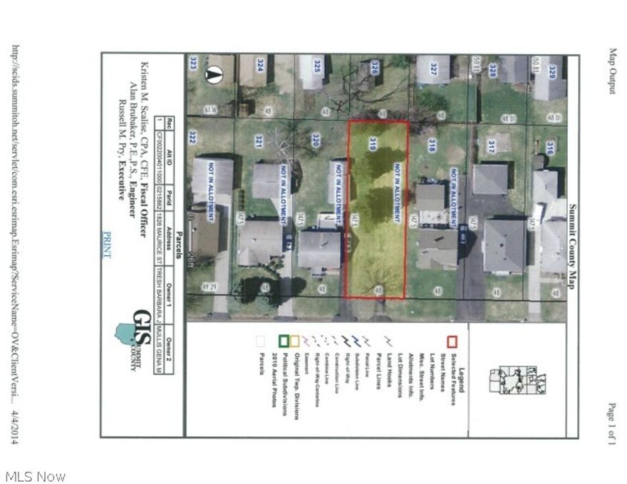 Build able Cuyahoga Falls Lot on a dead end st.  Can be a package deal with 1826 Maurice St.  see mls number 3605765.  Listing Agent is related to the sellers