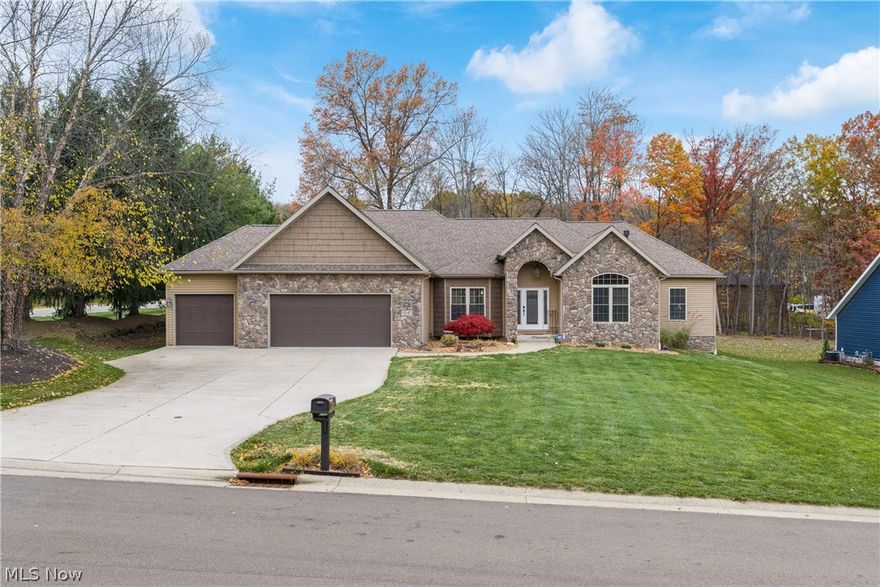 This stunning home presents everything you could want for enjoyable and comfortable living. Beautiful finishes, great floor plan, and beautiful features make hosting and gathering a joy here. Main floor has open living, kitchen and dining areas that flow into the main floor family room and then out to the deck with 8x12 swim spa and all seasons television. The 3 bedrooms are all on the main floor with a split plan. Two bedrooms and a full bath at one end of the house. And the owner suite is nestled away on the opposite side of the house. It has lovely finishes and plenty of space to spread out. Also on the main floor are the laundry room, additional half bath, and office. The basement has a bar area, family room, workout room, a full bathroom, theater, lounge, and storage.This home is ideal for hosting holiday events, parties for a big game, or just relaxing on your own! This home has a 3 car garage and is situated on .45acres in desirable Treemont Estates in Canton South. Extensive updates and improvements since 2021 - main floor family room addition, deck with spa, flooring throughout, basement renovated. You will feel right at home from the moment you step foot in this immaculate home. A home warranty is being offered. More details available from your agent! Get ready to settle here and enjoy all the benefits of this remarkable property.