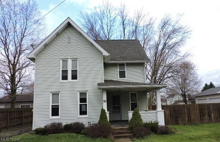 Spacious vinyl sided 2 story colonial with front covered porch, rear patio and detached garage. Front entry into family room with FP, living room and formal dining room along with spacious kitchen on first floor. Second floor offers 3-4 bedrooms, and full bath. This century plus home has sandstone basement and does have water infiltration. o This property is eligible under the Freddie Mac First Look Initiative through 05/04/2017