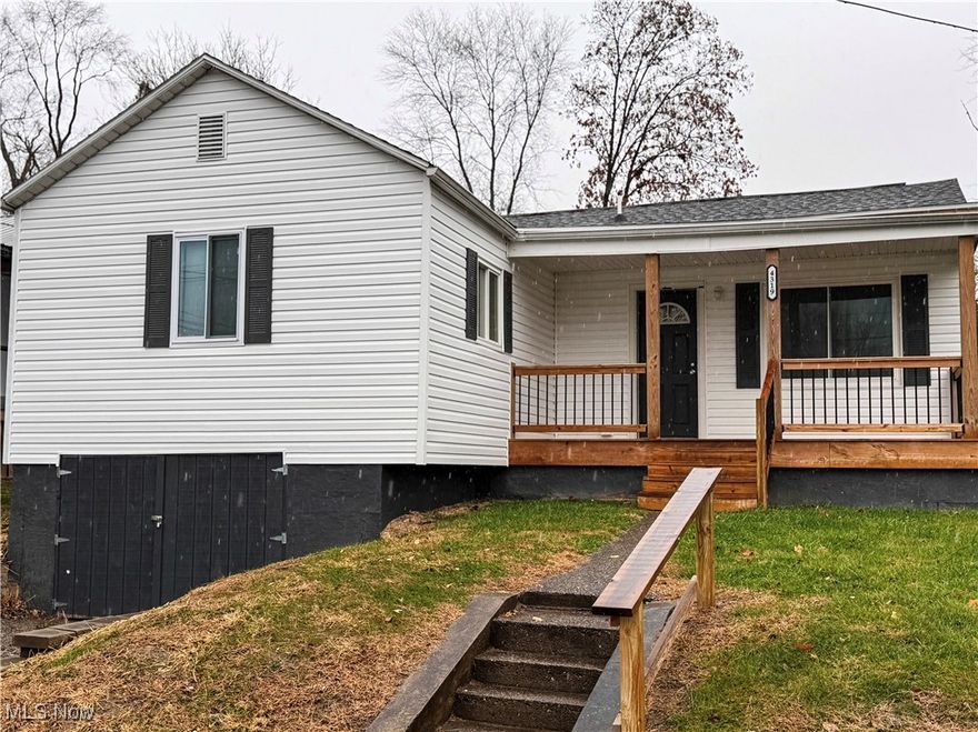 Move-in-Ready one floor living perfectly priced and ready for new owners!  Located on a dead-end street, this renovated ranch home has had a beautiful facelift- the seller has installed new windows, siding, updated the kitchen and added stainless appliances, added a half bath and updated the main bath, the flooring and the porch. There are three nicely sized bedrooms. The primary bedroom includes a half bath.  First floor laundry for your convenience. Seller moved the furnace from the basement to the main level so the full unfinished basement is available for all your storage needs. Very nice covered back patio. 1 car built-in garage. Don't wait to schedule your personal tour of this lovely property!