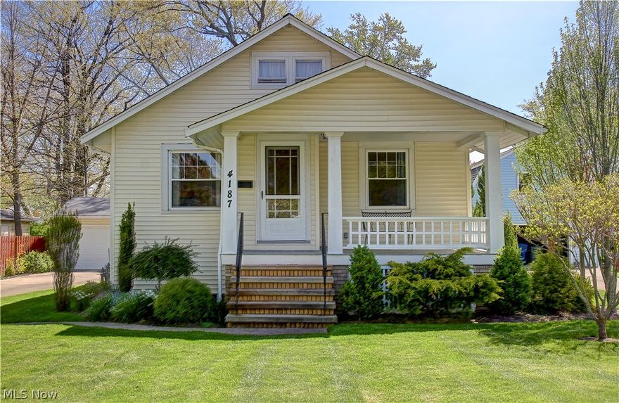 Welcome to Fairview Park's charming gem! Nestled in a prime location, this cute three-bedroom, one-bathroom cape cod bungalow is inviting and cozy. With its adorable and well-maintained interiors, this home exudes timeless appeal. Step inside to discover a
welcoming and bright blend of classic features and modern amenities. True to the originality of the home, you'll notice hardwood floors throughout, complemented by built-in lead-glass china cabinets and elegant crown molding. The main level conveniently offers two cozy bedrooms and a full bathroom, complete with the original soaking tub! The kitchen is bright and cute with updated backsplash and freshly painted cabinets. Back entry porch could be converted to first-floor laundry if required! Upstairs you'll discover a versatile space, perfect for a third bedroom or a tranquil home office retreat. Downstairs you'll find a sizeable basement ready to be used for storage and plenty of opportunity to finish it for extra living space. Outside, you can unwind on the inviting front porch or spend time in the deep, partially-fenced private backyard dressed up with tastefully updated landscaping. Parking is a breeze with the newer two-car garage, providing ample space for your vehicles and storage needs. The home is ideally located with convenient access to major highways, shopping destinations, golf courses, and the natural splendor of Cleveland Metroparks. Additionally, you'll be only minutes from Hopkins International Airport, NASA, several city parks, and the Fairview Gemini Recreation Center! Don't let this chance slip away? Schedule your showing today!