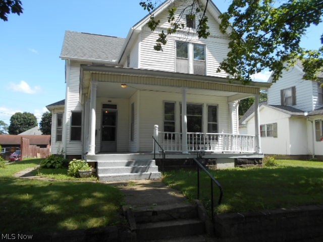 This 3 bedroom ,1 bath home has all natural oak woodwork and recently refinished hardwood floors .The roof was replaced last year and the lower level has been repainted. Nice older home that is waiting for someone to show her love .