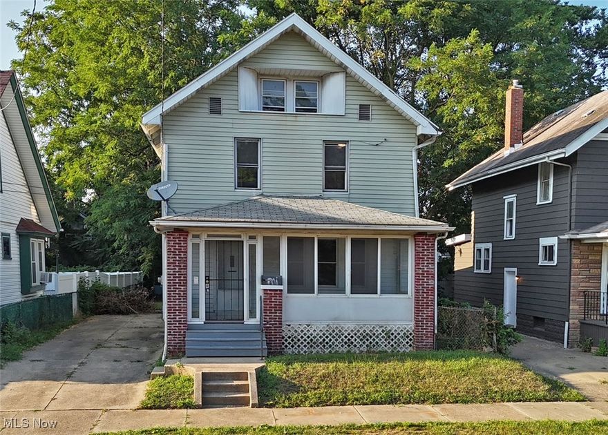 A large renovated Colonial in the heart of North Hill Akron.  The property could be considered as a 4 bedroom home as the third floor is finished.  The kitchen and bathroom have been gutted and renovated and and all flooring at the property is LVT flooring and new carpeting in the bedrooms was recently installed.  The house is priced to sell either to a first time buyer or an investor wishing to generate a rental income,