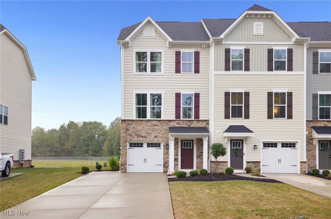 Discover the perfect retreat in this charming single-family home, built by Ryan Homes in 2022. The Beethoven townhome boasts 1,480 square feet of thoughtfully designed living space, featuring an inviting open floor plan complimented by high ceilings and recessed lighting that creates a warm and welcoming atmosphere. On the main floor, you’ll find a cozy living area that flows seamlessly into the chef’s kitchen equipped with sleek stainless-steel appliances and center island, perfect for culinary enthusiasts. Upstairs, the master suite is a true oasis, featuring a spacious walk-in closet and a private bathroom for your convenience. Two additional bedrooms and a well-placed laundry area complete the second level, ensuring comfort and practicality for your family. The entry level includes a half bath, bonus room, and the attached garage which provides extra storage space, adding to this delightful home. Located amidst the Stonebridge addition, you’ll enjoy the easy access to the many amenities that Louisville has to offer, all just minutes away. Embrace a lifestyle of comfort and convenience in this lovely townhome located at 316 E Reno Drive.