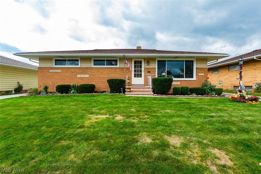 Step into this well maintained, 3 bedroom ranch. Hardwood floors throughout the first floor and new hardwood vinyl in the kitchen. Great yard that is nicely landscaped! Full finished basement adds great space for rec room or media area! Neutral colors throughout and great size kitchen for cooking and entertaining which features newer appliances! Don't miss out on this great opportunity in Parma Heights! Lots of upgrades as well. Freshly painted, new driveway and walk, new furnace and hot water tank, new storm doors, newer roof (3 years), insulated the inside, including the attic, and much more. 1 Year Home Warranty included for added peace of mind. Call today for your private tour!