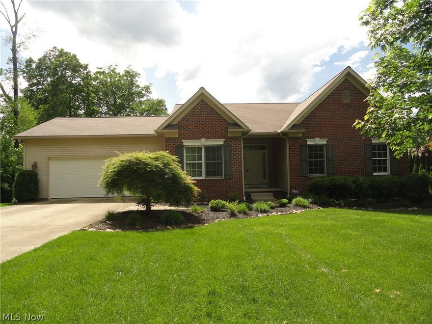 This beautiful custom built 3450 sq. ft. Ranch is situated at the cul-de-sac end of Starr Line Drive in a lovely section of newly built fine homes. Situated on a 1/2 acre lot that gently descends toward a valley with a distant view of Brookledge Golf Course. Step through the leaded glass front entry into the foyer where you'll be immediately impressed with the spacious open area encompassing the living room, dining room and kitchen. Beautiful stone fireplace and plenty of windows welcoming the sunlight. Well appointed fully applianced kitchen with wood cabinets flows into the dining area. The master bedroom is 30 x 13 and includes a recessed ceiling, sitting area with bay window and master bath with soaking tub and separate shower. The first floor has 2 more bedrooms, a second full bath, first floor laundry and large utility room. An open staircase leads to the finished walkout lower level which  is amazing! Open, spacious and bright with windows across the back and a door to a huge pa