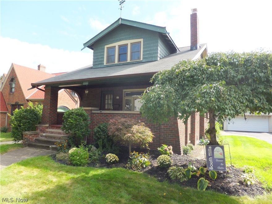 This charming BRICK craftsman bungalow, located in the highly sought-after Old Brooklyn neighborhood of SOUTH HILLS,has a large, inviting front porch to enjoy your morning coffee or evening glass of wine.On hot days you can enjoy the comfort of central air in this home. There are hardwood floors throughout,with leaded glass windows in the living room and dining rooms, The living room also has a stone-hearth fireplace for cozy evenings, The large newly updated kitchen (2016) and breakfast nook give lots of room and cabinets for storage. Also, on the first floor is one carpeted bedroom/office and a half-bath. On the second floor you will find 2 nice sized carpeted bedrooms with large closets, a full bathroom with jetted tub/shower and a laundry room with high efficiency washer and dryer and an on-demand water heater for endless hot water. Also, on the second floor you will find a full wall of beautiful wooden storage cabinets. The back yard has a small patio and a two car garage with aut