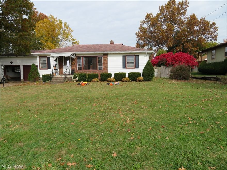 Welcome to your one story Ranch home in Barberton! This cute property has so much to offer! Has two bedrooms possibly three or third bedroom could be used as an office space. Huge fenced in backyard perfect for little ones playing or pets. Beautiful hardwood floors throughout the home. Full basement is great for storage it is currently being used as living space and basement has a shower. This is the perfect ranch for you don't miss this one! Schedule your showing today!