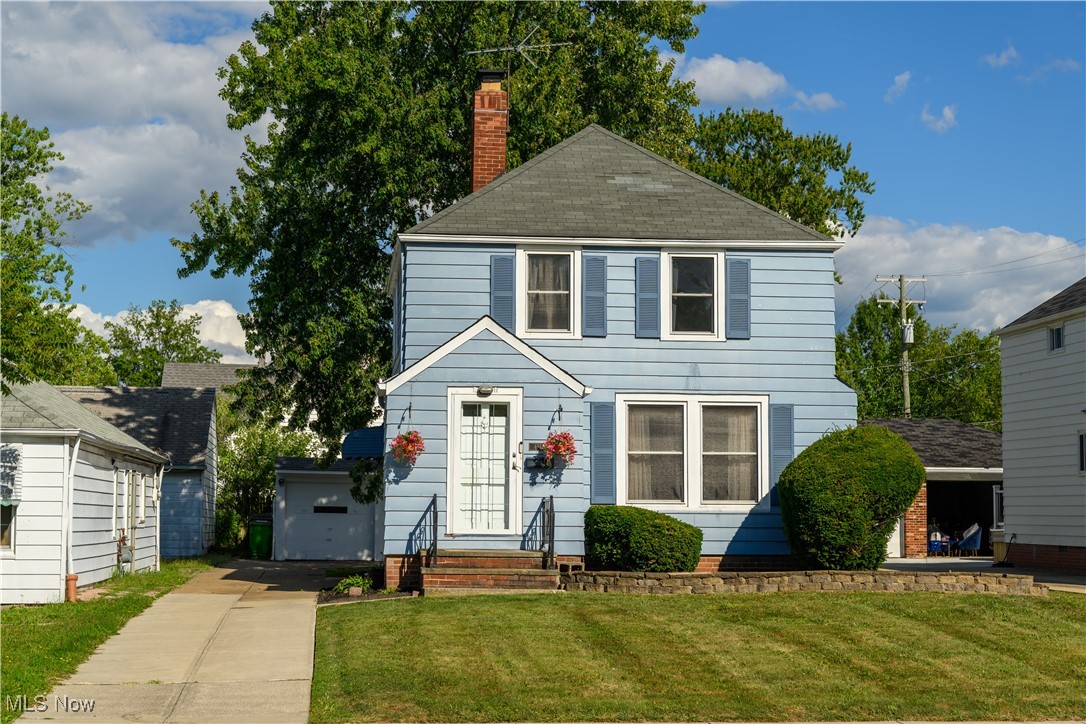 Charming Euclid Colonial! Enter the spacious living room with a gas fireplace, and lots of natural light. A formal dining room with built in cabinets w/ lead glass. The sunroom was recently rebuilt and insulated for additional living space, perfect for a home office or media room. Enjoy a bright big kitchen w/ plenty of cabinet space, all appliances stay. The second floor holds 2 big bedrooms and an updated full bath. All windows have been replaced within the last 15 yrs, new HW tank. Enjoy a 2 car garage! Nice backyard with room for gardens. Nothing to do but move right in! Easy highway access, minutes to schools, and public transportation, quick commute to downtown. ALL OFFERS DUE SATURDAY 9/13/25 by 2p.m.