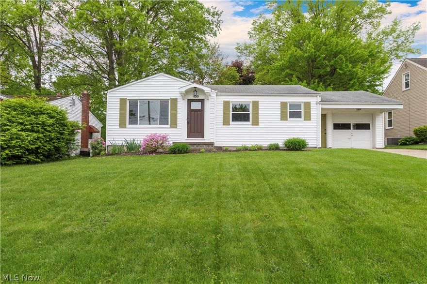 Welcome home! This charming 3 bedroom, 1.5 bath, ranch home is move in ready! You will love the cozy front living room with beautiful molding and an open floor plan. Walk through the eat in kitchen where you’ll find newer appliances that stay with the home, entry to the attached garage and stairs leading into the basement. On the back half of the house are 3 beds and 1 full bathroom. New privacy fence in backyard! Updates include new windows, front door, hot water tank, furnace, paved road and more! Home warranty included for worry free purchase! Call today for more details and to schedule a private showing before it’s sold!