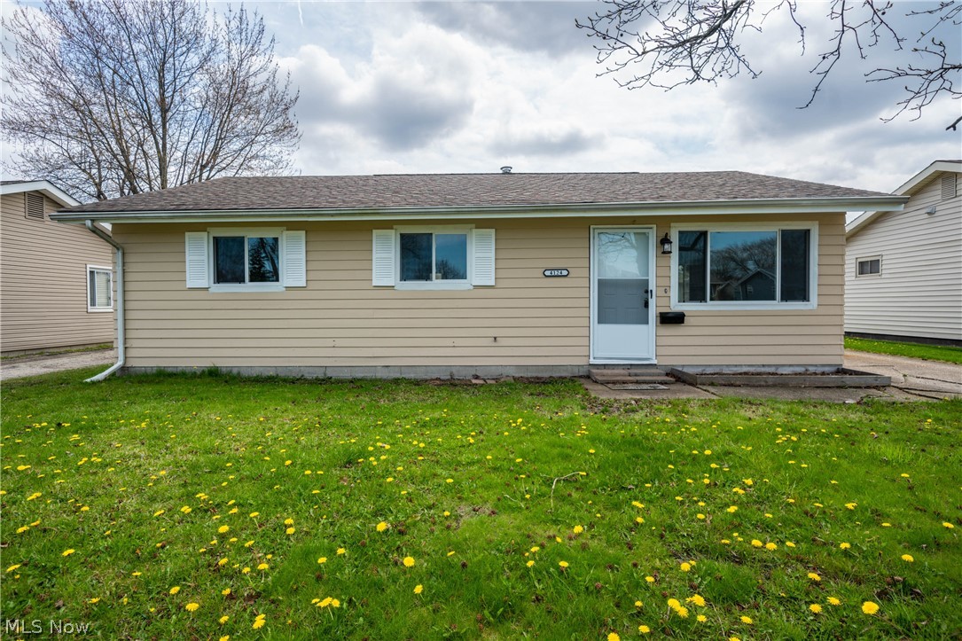 Welcome home! Beautifully remodeled ranch in Sheffield Lake. New Carpet! 3 bedrooms 1 bath. Large family room with vaulted ceilings. Head out back to a huge covered patio to enjoy the spring weather! 1 car detached garage. This one won't last!