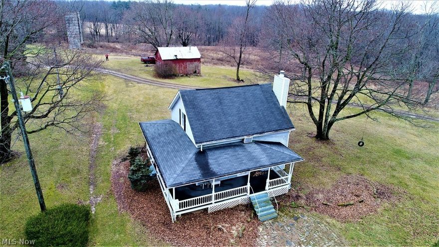 18220 Coshocton Road. HUNTING? FARMING? SECLUSION? 61 Acres of Secluded Paradise yet close to town, on US36/Coshocton Road. Cute, 1014 sf farmhouse/hunting cabin with fireplace, loft bedroom, wraparound covered porch & natural gas heat. Great Hunting of whitetail & gobblers. Several locations for your dream home way back off the road, and for hunting blinds. Slight ravine, potential pond site, 18 Ac tillable, springs, yet less than 5 minutes from shopping, dining, movies & medical facilities. Backs up to Knox Woods/Wolfe Run Park with hiking trails and more mature woods and cover for wildlife and sandwiched between 31 ac vacant ground recently sold to a family as a getaway and Memorial Gardens Cemetery (so surrounded by quiet neighbors on all sides). 18 Ac rented for farming. Mineral rights convey. Great hunting getaway or vacation retreat. Older barn plus 24x32 pole barn. House is cute, in need of a furnace and a bit of love…but very doable. Located on US36, in the country, yet ½ mile