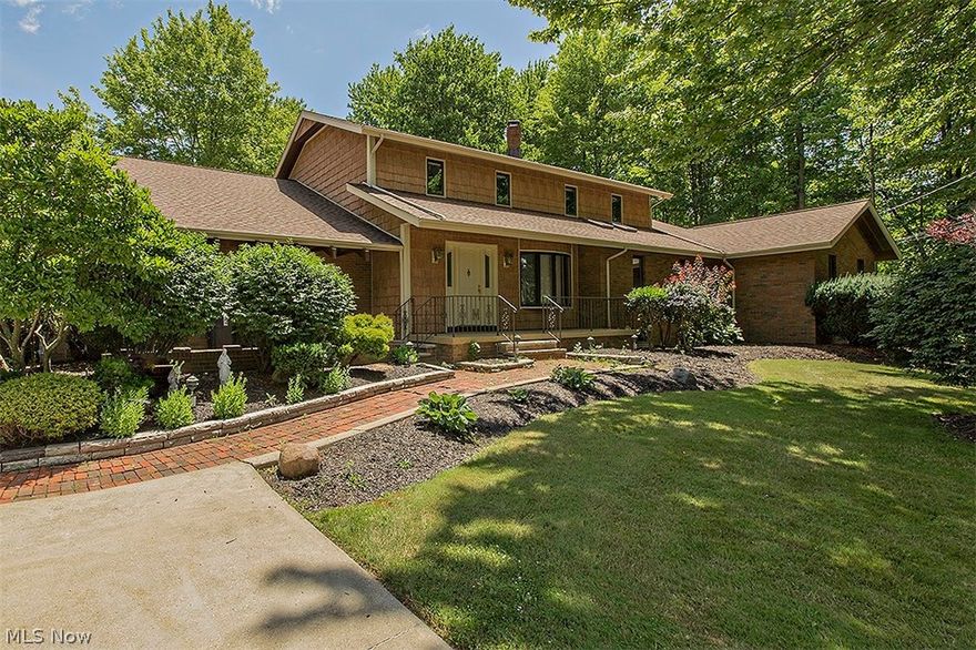 Unique, open and flowing floor plan; could be ranch or cape cod.  1st floor features open great room, formal dining room, and over-sized kitchen with 10x6 walk-in pantry, 1st floor laundry, 3 bedrooms, and 1 1/2 baths.  2nd floor has its own master bedroom retreat with full bath and 16x15 walk-in closet + loft area.  This home is wheelchair/handicap accessible with wide doorways and ramps to exterior.  Additional features of this custom-built home: 2x6 construction, over-sized & heated 3-car garage, large patio overlooking tranquil 5 acres of privacy, new carpet & paint throughout 2016, roof 2014, 2 furnaces, A/C, & hot water tank 2008.