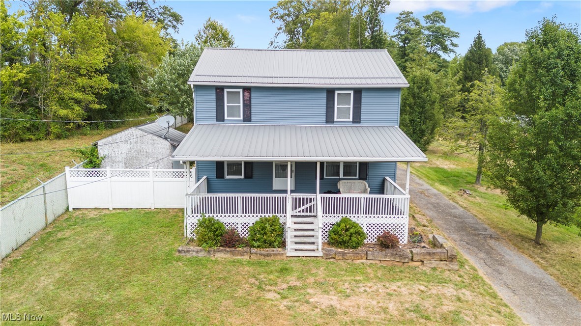 Home sweet home! Fully remodeled 2015 with new windows, new siding. Nice up-to-date kitchen with granite counter-tops and newer appliances. New furnace 2019, new metal roof in 2017, and new air conditioning in 2023. Just under 1,600 square feet, the home offers a 12x28 front porch as well as a 10x20 covered back porch and a shed. You will love the 30x22 detached garage with a wood burner and metal roof as well. There's a full basement with plenty of room for storage and your laundry needs. All on a private 1 acre site wooded to the rear of property.