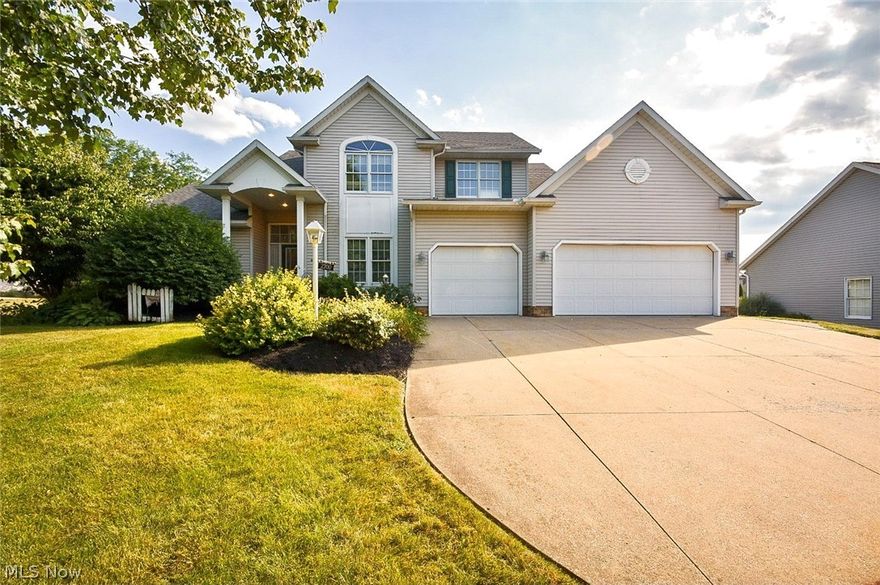 Lovely home with great layout in this St. Ives Development! 2 story foyer with hardwood, office with french doors, chairail and built-in bookcases. Formal dining room with trayed ceiling, can lights and wainescoating. Spacious eat-in kitchen with bay window, oak cabinetry, built-in desk, large pantry and center island. Newer dishwasher in 2020. Family room with crown molding, fireplace with poplar mantel. 1st floor laundry. 1st floor Master bedroom and Master bath with jet tub, walk-in shower, dual sinks and walk-in closet. 3 more bedrooms and full bath upstairs. 3 car garage! New furnace in 2021. Home is being sold as-is.