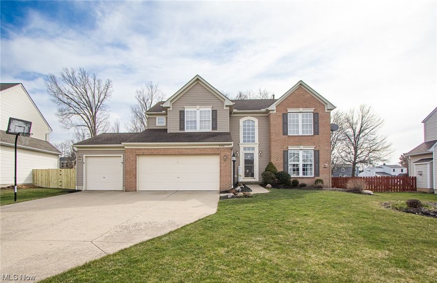 Welcome home to this well-maintained 4 bed, 2 full & 2 half bath Colonial located in Mueller Creek in Brunswick.  It has been lovingly cared for by its original owners & features 2,472 sq ft of above-ground living space. As you enter the 2 story foyer your eyes are drawn toward the open floor plan of the eat-in kitchen & great room.  Notice the newer LVT (2019) that runs throughout the foyer area & kitchen.  The kitchen offers oak cabinets w/a center island, ample counter space updated in 2019 & plenty of storage, plus all stainless steel appliances stay.  The eat-in area is open to the large bright great rm w/ a stone WB fireplace. Completing the 1st fl is a nice-sized living room, half bath & laundry/mudroom off the 3-car garage.  Upstairs you will find the spacious master bedroom w/ newer carpet (2023), a sitting area & a large walk-in closet.  The master bath has a dual vanity, jetted soaking tub & shower. Finishing out the upstairs are 3 additional nice-sized bedrooms & a full bath.  The large finished basement is the perfect spot for hosting game day w/ friends & has a half bath.  To finish off this great home is the beautiful outdoor entertaining space w/ a large composite deck & above-ground pool.  The wooded backyard is fully fenced-in & the gate was replaced in 2021 plus there is a storage shed. Other updates: Furnace & A/C (2021), Tear-off roof & composite decking (2010).  Summer is coming & this is the perfect house for great outdoor fun & entertaining!