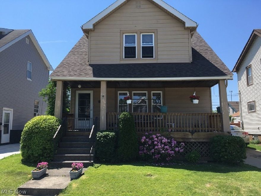 Very nice, very large Colonial home with an inviting big front porch. Home features 3 bedrooms and 2.5 baths. Ceiling fans in bedrooms and central air! Partially finished basement with summer kitchen, newer windows and roof too! Great covered rear deck and 2 car garage. Good clean home.