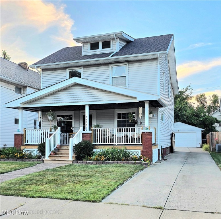 PRICE JUST REDUCED ON THIS LARGE HOME WITH TONS OF UPDATES & MOVE-IN READY!! Welcome home to this charming 3-bedroom, 1.5-bathroom colonial home, meticulously maintained by its current owner for the past 20 years. Located in the desirable Old Brooklyn, this residence offers a perfect blend of classic elegance & modern updates. Step inside to discover a spacious floor plan featuring beautiful hardwood floors, high ceilings, and abundant natural light. The inviting living room boasts a decorative fireplace & elegant crown molding which is open to the formal dining room is highlighted by beamed ceilings & exquisite built-in cabinetry, perfect for hosting gatherings. The eat-in kitchen is both functional & charming, all appliances are included! You'll love the 2 pull-out cutting boards & ceiling high cabinets for all of your kitchen storage needs. The 2nd floor hosts three spacious bedrooms, and the full bathroom has a convenient double vanity with changing room with many built-ins, and large hallway linen storage closet. The 3rd floor boasts more finished space (14'5" x 13'5"), offering potential for a home office, playroom, gym, extra storage or additional living space. Large basement with finished space for recreation (19'5" x 7'10"), glass block windows, and the laundry area, washer/dryer included! Convenient half bathroom in basement, and laundry chute. The exterior is just as impressive, featuring a privacy-fenced yard with flower beds and a two-car garage built in 1998, and man-door to the yard. The newly updated front porch with durable Trex decking, provides a lovely spot to relax. Key Updates & Features: New front porch with Trex deck (2024), Insulated garage door (2024), ALL windows replaced, Roof tear off/gutters (2024), Driveway replaced, updated electrical panel & circuit breaker, newer hot water tank, main toilet replaced, Waterproofing (1999). 1 year home warranty included! This home is a must-see to fully appreciate its charm & extensive updates.