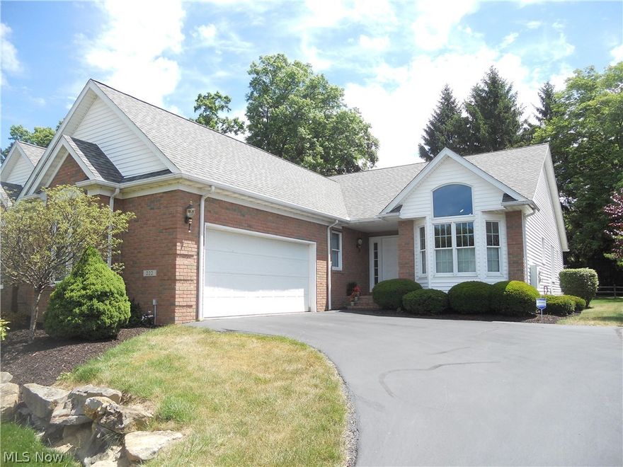 Beautiful 2BR/2Bath Ranch Condo located in Camden Pond. Huge Great Vaulted Great Room w/gas fireplace & skylights. Spacious Kitchen w/Oak cabinets & Ceramic floor. Formal Dining Room. Office that could be turned into 3rd Bedroom. Master Bedroom has private bath w/walk in closet. First Floor laundry w/storage. Full basement. Covered Patio off the Great Room w/private backyard.  New Roof in 2014. All New Carpet & interior painted in 2013.  Newer hot water tank. Great front view of the pond w/fountain & Boathouse. Boathouse is a clubhouse that can be rented for parties.