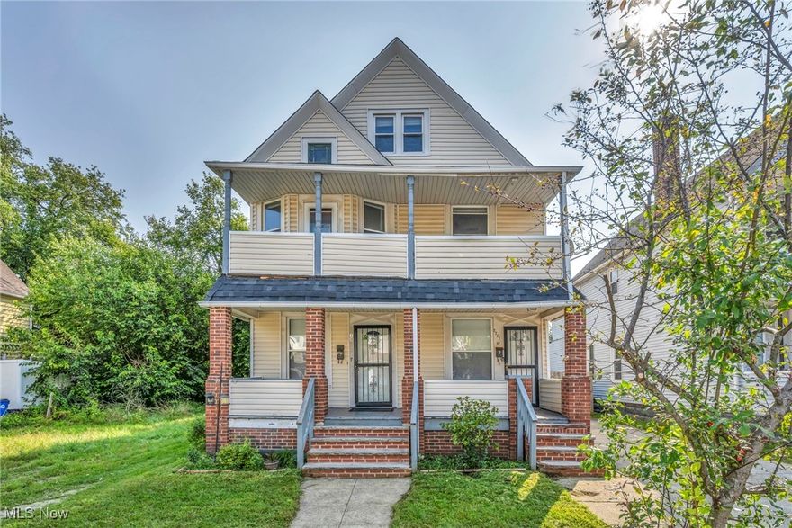 Excellent investment opportunity located just minutes from Cleveland Clinic's Main Campus. This duplex, featuring vinyl siding on the exterior, has been updated and offers strong rental potential. The downstairs unit is a two-bedroom, one-bathroom apartment currently tenant-occupied with a lease in place through April 2026, generating $995 per month in reliable rental income. The upstairs unit is a spacious five-bedroom, two-bathroom apartment that has been completely renovated and is move-in ready. In the 44106 zip code, Section 8 allows for a rental rate of up to a maximum of $2,608 per month for a five-bedroom unit. With the existing downstairs tenant and the potential of the upstairs unit, the property could generate up to $3,600 in rental income each month. The property features a brand-new roof with complete tear-off and new decking (June 2025). With its close proximity to the Clinic, the home also presents an excellent opportunity to be rented to travel nurses, offering another lucrative income stream. Conveniently situated within a five-minute drive or 15-minute walk to the Cleveland Clinic Main Campus, the location also provides easy access to University Circle, Case Western Reserve University, and area cultural institutions. Don't miss out, schedule a showing with your favorite realtor today!