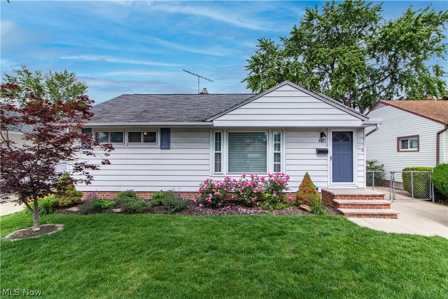 Don’t miss this well-loved West Park home that boasts a great location and has been in the same family for 52 years! Immaculately kept and stylishly renovated 2 bedroom, 2 bathroom home has been updated to offer desired amenities and space. The stunning kitchen renovation was completed in 2016 and features white craftsman style cabinets with hardware & crown molding, tile backsplash, built-in wine fridge, recessed lighting, coordinating fan, and wide-plank wood look flooring. Stainless steel kitchen appliances stay. A spacious dinette offers a comfortable place for serving meals. Off of the kitchen is a cozy family room. Primary bedroom is generous and the secondary bedroom is accented with wood-look flooring for easy maintenance and cleaning. Main bathroom was renovated in 2018 with coordinating fixtures, vanity, and mirror. Triple pane windows throughout. Downstairs, find even more space with the finished basement with a convenient full bathroom and large laundry room. Outdoors, a la