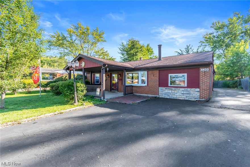 This home boasts 4 bedrooms 1 bath a 2 car garage and true first floor living. 2 separate living rooms each with their own wood burning fireplace and a large bay window in front give you the option of tucking away in the privacy of the back of the house or being more community involved in the front. This home is eight minutes walk from Fitch High School, 11 Minutes walk to Wedgewood Plaza for shopping and entertainment, and 13 minutes walk to Austintown Library.