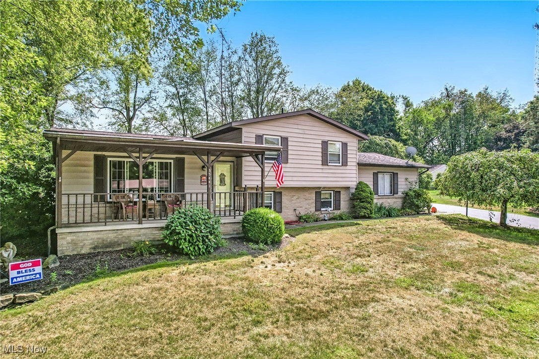 Tucked away on a peaceful dead-end street, this inviting 3-level split offers the perfect blend of space, comfort, and convenience—just minutes from town amenities while still enjoying a quiet, country-like setting. The main level features a well-equipped kitchen with oak cabinets, a pantry, breakfast bar, built-in desk, and included appliances. The adjacent dining room opens to a screened-in back porch through sliding glass doors—ideal for morning coffee or relaxing evenings. A spacious formal living room completes the main floor. Upstairs, you’ll find three comfortable bedrooms and a full bath, offering privacy and functionality for everyday living. The lower level includes a cozy family room with an electric fireplace, a convenient laundry area, and a second full bath with a 3-year-old shower stall—perfect for guests or additional living space. 2+ car garage with plenty of storage and workspace, Newer windows (3-4 yrs.), shed. This home combines peaceful surroundings with practical living space—don’t miss your chance to make it yours. Schedule your tour today and discover all it has to offer!