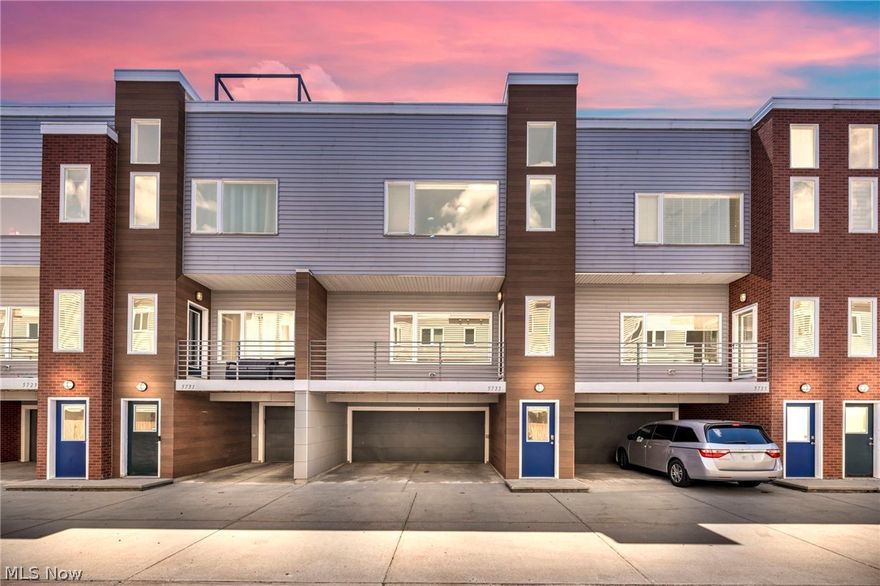 Welcome to 5733 Bridge Avenue, a stunning townhouse located in the vibrant Detroit-Shoreway neighborhood of Cleveland. This modern residence boasts 2 spacious bedrooms and 2.5 baths, perfect for those seeking a blend of style and convenience. Here you'll be immersed in a lively community with trendy restaurants, eclectic shops, and exciting entertainment options just minutes away.

Enjoy breathtaking views of the city skyline from your private rooftop terrace, an ideal spot for relaxing or entertaining guests.

With over 1600 square feet, this townhouse offers ample space for comfortable living. The open floor plan ensures a seamless flow between the living, dining, and kitchen areas.

The attached 2-car garage provides secure and convenient parking, a rare find in urban settings.

Benefit from affordable Homeowners Association fees, allowing you to enjoy community amenities without breaking the bank.

This property is also tax abated, offering significant savings and making it an even more attractive investment.

Experience the best of Cleveland living at 5733 Bridge Avenue. Whether you're a young professional, a growing family, or looking for a chic urban retreat, this townhouse offers everything you need and more. Don't miss out on this exceptional opportunity, schedule your viewing today and make this urban gem your new "Great House"!