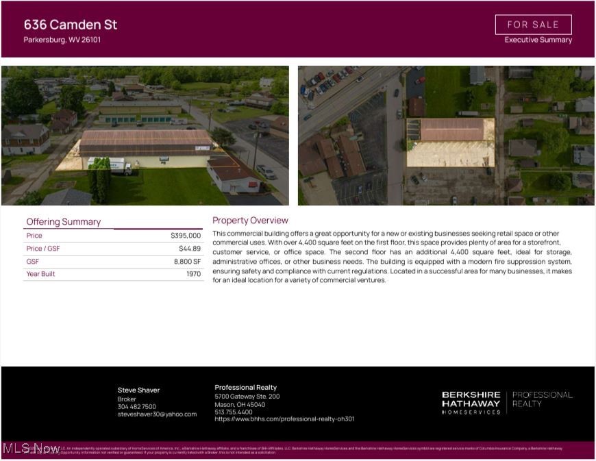 Parkersburg, West Virginia 26101, United States, ,Commercial,Active,130834