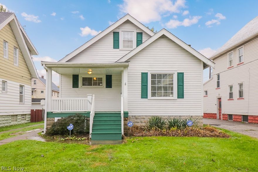 This inviting 3 bed 1 bath bungalow is a wonderful first home or investment opportunity. Walk in from the covered front porch into a living room filled with light by many large windows. Here the fireplace mantle and built-in bookshelf add charming details and create a wonderful focal point. As you walk to the kitchen you find ample cupboard space to make storage easy, multiple counter tops for convenient cooking space, and all the appliances: a dishwasher, refrigerator, oven and range. The main floor continues with two bedrooms, each with their own closets and storage space, and a full bath. Up the stairs is a large master bedroom with a small additional room that is perfect for the walk-in closet or home office of your dreams. Down in the full basement you’ll find plenty of room for a laundry area, storage and even a workspace. Exit the kitchen to a covered back porch and find a spacious backyard that is partially fenced and large enough to host the best backyard barbecues. A beautifu