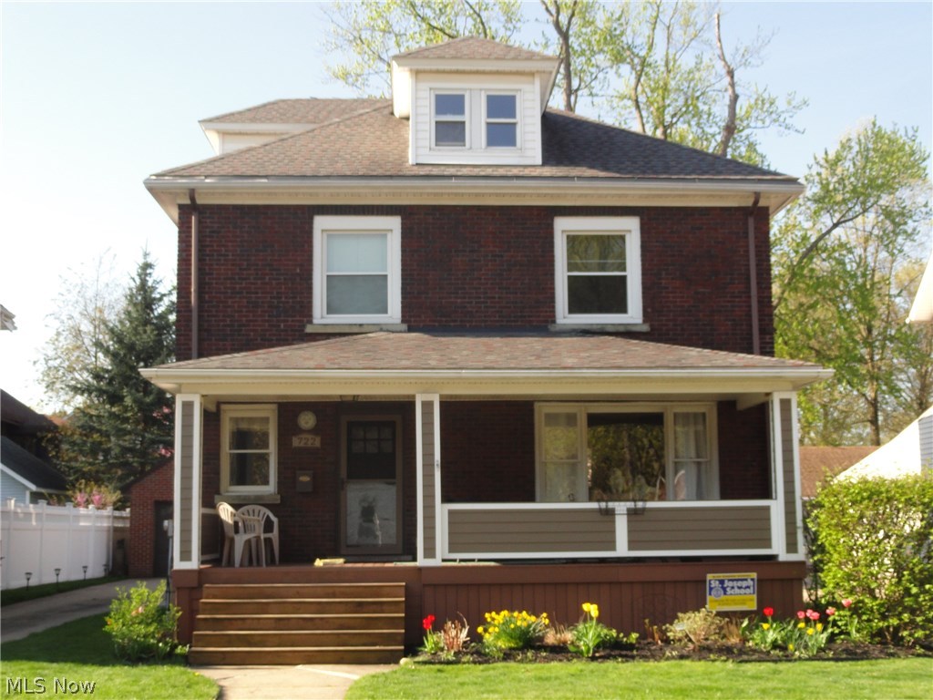 Impressive Brick Colonial on Broad Blvd within close proximity to the newly renovated Front St district with shopping, dining, live music and more! This home is in great condition and has been very well maintained. Crisp clean exterior includes a welcoming front porch, brick 2 car garage, concrete driveway, fully fenced yard with beautifully maintained lawn and landscape. Plenty of charming features here with hardwood floors throughout the first floor. Formal living room with large picture window,formal dining, open concept kitchen with beautiful wood cabinets, some stainless appliances and a nice large breakfast bar. 1/2 bath completes the first floor. The second floor has newer carpet, 6 panel doors, 3 bedrooms, one with a private sun porch and a master bedroom with a walk in closet. The third floor is spacious and bright with room for a 4th bedroom or office. New roof in 2012. Don't hesitate to call on this one!