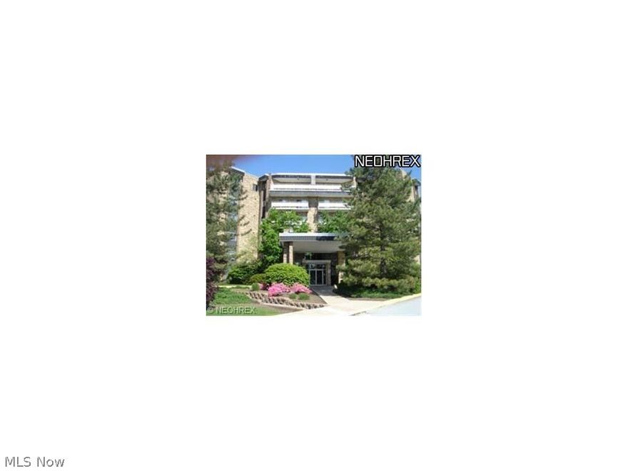 This large 2 bedroom condo has a balcony overlooking a park-like green space with large glass sliding doors. The community has a 24/7 attended security gatehouse, swimming pool, tennis courts, putting green, fitness center, guest suite and social rooms. Your condo fees even include Association insurance, heat, water, sewer, landscaping, snow removal and cable TV. Also, shuttle service is available at no charge. It goes to Beachwood Mall, Legacy Village and Cedar Center. The unit is ready to move in! Full bath has a walk-in shower. Garage is available for $45/month on annual basis. Laundry room is on the same floor and there is a locker where you can store your laundry detergents. There are also two more storage bins that come with the unit. One is on the 5th floor close to the unit and one on the ground level. Maintenance-free living at its best. This unit has the smallest HOA fee for a 2 bedroom condo at Acacia! The pictures are from when the urrent tenant was moving in few years ago.