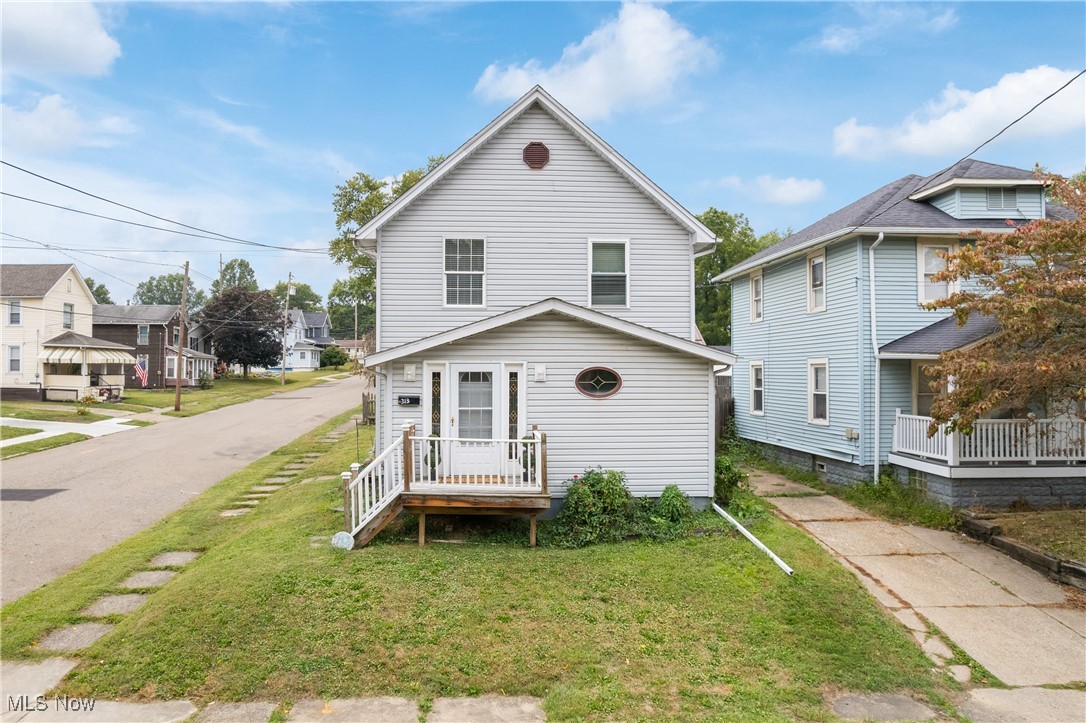 This wonderfully updated, affordable Massillon colonial is ready for new ownership! There are so many updates! With LVT flooring throughout the main level including a first floor primary bedroom with expansive walk in closet! The large dining room allows for plenty of space to entertain along with a tastefully updated eat-in kitchen with bar area with new countertops and stainless steel appliances. New light fixtures and paint throughout. The bathroom features a tile tub/shower combo and new vanity. There is a massive bedroom on the second floor as well as a loft area that would be the perfect playroom or home office. Third bedroom in the attic provides great separation. The unfinished basement awaits your creativity with plenty of storage space and laundry. New furnace and AC (2024). New carpeting (2023). Relax on your large back deck after a long day! With close proximity to highways, downtown and more! Schedule your showing today as this one will not last! Agent owned.