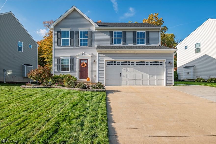 Nestled in the serene neighborhood of Meadow View, this stunning 2018 home boasts a fine blend of sophistication & functionality. The home features a total of 1,930 sq ft of finished living space. Spanning across a generous lot of 7,274 sq ft, this gem presents a meticulously designed layout with top-notch improvements tailored for modern living. The 1st floor consists of a welcoming great room, a dining room, & a sleek, efficient kitchen. All essential appliances included, ensuring a seamless move-in experience. As you move to the 2nd floor, you'll be greeted with 3 beds, 2 baths, & 2nd floor laundry. Spacious owner’s bedroom features a walk-in closet & owner's bathroom. Elegant and durable LVP flooring. Fresh new carpet 2nd floor(2022) & basement(2023). Newly finished LL, rough-in plumbing ready for an additional bathroom. Revel in the outdoor ambiance w/ a sprawling 500 sq ft composite deck, complete with a gazebo & back patio. A wired outdoor speaker guarantees smooth entertainment for your barbecues. Your pets will adore the PVC fenced backyard w/ integrated electronic dog fence. Irrigation system w/ smart controller also included. Experience the comfort of a smart home system w/ smart light switches, NEST doorbell/thermostat/door lock, & Arlo cameras & flood lights. This exquisite home, w/ its plethora of upgrades & features, promises a lifestyle of luxury, comfort, & convenience. Don't miss out on this unique opportunity to own a slice of Streetsboro perfection!