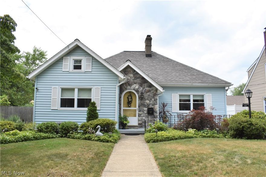 Well maintained ranch home with many recent updates. This home is situated on a scenic lot with fully fenced in backyard & gorgeous landscaping. Plenty of space to enjoy the outdoors with a front porch, covered back patio and a second covered patio off of the 2 car detached garage! Enter this home through the welcoming foyer and you'll notice the hardwood floors that run throughout. 2 bedrooms 1 bath on the main level plus a full basement with bathroom area that includes commode and shower. The galley style eat-in kitchen offers tons of storage space & leads into the dining room which is open to the living room with fireplace. Recent upgrades here include the high efficiency gas furnace installed just a year ago, newer tilt-in windows, newer roof, & vinyl siding. All appliances are included too! Set up a showing right away!