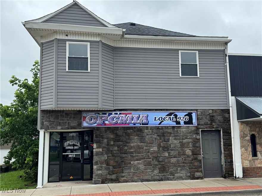 Location-Location-Location! Start your new business @ 3870 Central Ave and occupy or lease the upstairs. Downstairs is move in ready with several entrances. Two bathrooms @3870 with several offices, storage area, a reception area with a conference room or a waiting room. Upstairs most windows are replaced, however the upstairs needs TLC.