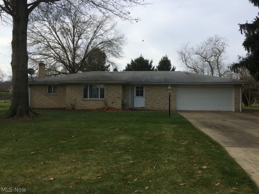 Quality built Syl Hostetler brick ranch in a great location on a half acre lot. 3 bedrooms 1 1/2 baths, first floor laundry and a full basement. 2 car attached garage and a storage shed. Covered back patio area. THere is a half bath off of the Master Bedroom. New forced air furnace with a heat pump. Rented hot water tank. New garage door.