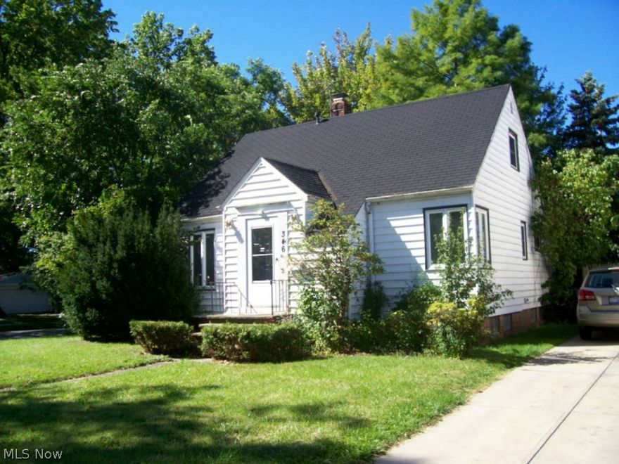 Euclid Cape Cod, walking distance to Shore Center and the Lake. Bring your tools and restore this home! Owner Occupants or investors, cash or rehab loan, bring offers! This home has many updates such as vinyl windows and siding, updated electrical and ceiling fans. Other features include: hardwood floors, 2 bedrooms with full bath on the 1st floor, fireplace in the living room, and formal dining room. Home does need work, including some foundation repairs. Appliances negotiable. Not bank owned or short sale, easy transaction. POS to be ordered.