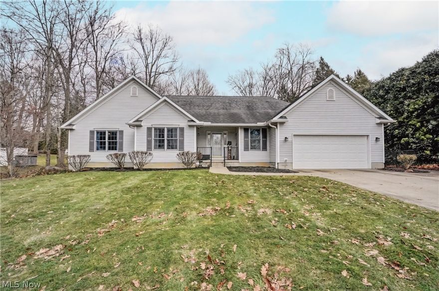 Wonderful Ranch w/3 beds/2 full baths on 1st floor & addl 2 beds/1 full bath on lower level. First floor has Great room w/cathedral ceiling, gas firepl, ceiling fan, lg winds overlooking deck/backyard, w/open floor plan to eat-in, fully applianced kitchen w/cath ceiling & 2 skylights, walk-in pantry, also open to dining room w/chandelier & door to deck. Also sun room overlooking backyard & 1st floor laundry w/utility tub, cupbds & closet w/rod. Primary BR w/trayed ceiling/lights, bay window overlooking backyd, door to deck, & primary bath w/jetted tub, step-in shower, heated floor & walk-in closet w/blt-ins. 2 more beds, 1 w/2 double closets & entry to main bath. Addl living suite in the lower level has large living room, eat-in, fully applianced kitchen, two bedrooms, full bath w/step-in shower, oak vanity & linen closet, & stackable washer/dryer, 2nd elect box and walk-out to it's own patio. All lower level furniture is available to stay. There's an unfinished bonus room in additional to the rest of the unfinished portion of the basement w/ots of storage shelves. Attached 2-car garage with h/c water, drain, elect, & attic. Also included hard wired security system, wring doorbell & thermostat. Updates include 150 amp elect, A/C 2023. Home Warranty.  So much to see - Make an appointment today to see your fantastic new HOME!