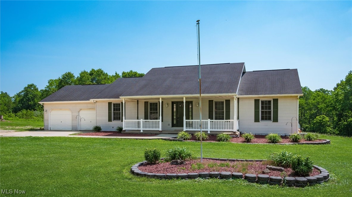 Do you want room to stretch and grow? 9910 Matchett Rd is ready for its new owner. This ranch style home offers 3 nice sized bedrooms and 2 full bathrooms. The master suite is what dreams are made of a huge bathroom with a jacuzzi tub and walk in closets! The kitchen offers all stainless appliances, lots of cabinets for storage and a small pantry, flowing nicely into the dinning room, making entertaining guests a breeze. The living room is perfect size for all of your gatherings, with beautiful, vaulted ceilings. The huge partially finished basement with walk out access is waiting on you to make it your own, with the possibility of another bedroom or office, and it's plumbed for another bathroom. First floor laundry will make chores that much easier. Take in the picturesque views on the back deck overlooking 12.99 acres! The above ground pool will surely cool you off this summer. The livestock barn is ready for its new residents. Horses? Cattle? Hunting? You name it, here it is!! Call today!