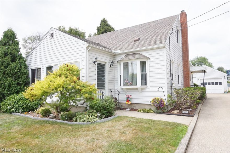Nice four bedroom two bath cape! The enclosed front porch and a finished room in basement add living space! Many updates. Vinyl siding, vinyl replacement windows, glass block windows in basement, insulation, vinyl laminate flooring in second floor bath, kitchen and living room. Well maintained! Two bedrooms and full bath on main floor, two bedrooms and full bath on second floor with a shower in basement. 

Concrete driveway and 1 car garage.
Very easy access to expressway!