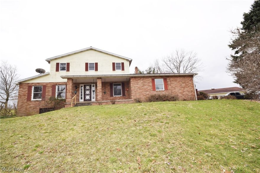 Absolute bargain on this 27.628 acre property, Free gas with this 4 bed 3.5 bath that sits way back off the road.  This sale comes with shallow mineral rights that produce income. Small stream on property and large amounts of mature trees makes for great hunting. 3 car detached garage and additional outbuilding workshop with it's own heat, electric and full bathroom.  There are 2-3 other areas on the property that could be built on.  Call for your private showing today.