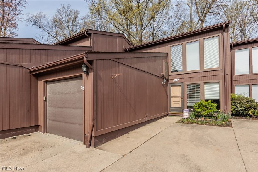 What a FABULOUS place to call home! Welcome to this inviting townhome located in a beautifully manicured, private development tucked away in Barton Woods! The generous sized living room provides an open and welcoming atmosphere, ideal for both relaxation and entertainment. A separate dining area with custom built bookcases, creates a designated space for shared meals and gatherings. The ample sized kitchen is large enough for a table or breakfast bar. The updated ½ bath completes the first level. An open stairway to the 2nd level gives the home a light and open feel! The upstairs features 2 bedrooms, and an updated full bath. Completing this condo is a wonderful outdoor patio, extending the living space outdoors and providing a private, tranquil spot to unwind and listen to the sounds of nature! Residents have the privilege of enjoying a clubhouse available for rental, and an outdoor pool to enjoy on those hot summer days! For added desirability, this home features a 1 car attached garage with an additional storage loft above. All appliances stay, including the Maytag washer/dryer. New furnace and A/C (2022). Pets and sub-leasing allowed. Conveniently located near Great Northern Mall, and Crocker Park! Easy access to the highway. Schedule your private showing today!!