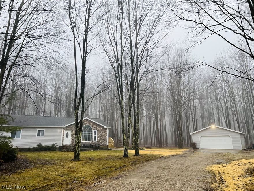 Welcome to this beautiful 2-bedroom, 2-bath home tucked away on a quiet dead-end road, offering exceptional privacy and peaceful living on over 1.40 acres, with a 2-car garage. Inside, you’ll find a spacious and bright layout featuring a large kitchen, dining area, and living room with plenty of natural light. The kitchen includes built-in seating at the counter as well as an island, perfect for gatherings and everyday convenience. Sliding glass doors lead to a fantastic deck complete with a hot tub—an ideal space for relaxing or entertaining. The private backyard provides plenty of room to enjoy the outdoors. The generous master bedroom includes a large en-suite bath with a jetted tub for added luxury. A second full bathroom and bedroom offer comfortable accommodations for family or guests. 
 Numerous updates: New central a/c, gutters, furnace, deck, front door, garage man door.
Move-in ready condition This home has been beautifully cared for and is ready for its next owner. Schedule your showing today!