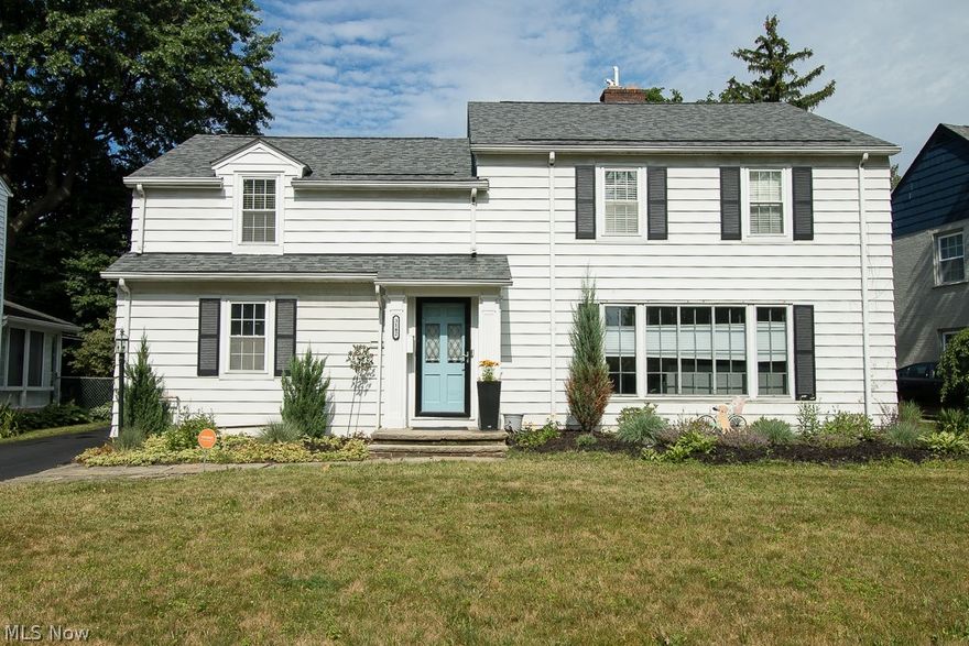 This Shaker Heights colonial has a double lot fenced yard with privacy. The family room features a new split heat/AC system. Newly remodeled First floor laundry room. Living room has nice fireplace opposite the beautiful picture window. Off the dining room is an enclosed 4 seasons room that walks out to the large fully fenced backyard. The eat in kitchen has nice Corian countertops and a diner style booth seating area. 3 spacious bedrooms on the second floor. Master bedroom has a dedicated ensuite. Partially finished basement has a rec room. Home has a Vivint security system with a video doorbell, motion sensors, and ties in the smoke and CO2 detectors. Gated drive fully resurfaced in Oct 2020. New carpet Oct 2020. Interior freshly painted 2020. A/C new 2019. Hot water tank is 2015. Updates since 2021: Exterior - New roof and ridge vents added (2022), Driveway seal coated and patched (2023), New garage opener. Interior - Main floor laundry room added (washer / dryer moved up from basement), Foyer remodel, coat closet added. First floor bonus room - Sunken floor re-framed to be level with rest of main level, Dual heat / cool mini-split unit added, Glass fuse box removed, sub-panel added to main breaker box, Raised ceiling above upstairs guest shower / tub; new plumbing in bath, New laminate floors and bead board in sunroom, New faucets in kitchen and all bathrooms, New top-down / bottom-up blinds in living room and dining room, Half bath: new toilet, sink, light fixture. Home to be POS violation free by title transfer. Vivint security system 2020 can stay - Includes front doorbell camera, rear camera, back / front door sensors, smoke detector, carbon monoxide, smart thermostat, electronic rear door lock, sunroom glass break sensor, and motion sensors.
