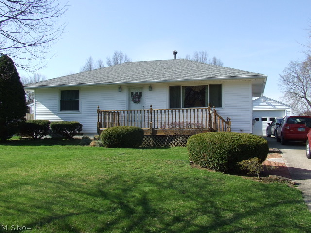 Great 3-bedroom Ranch with large living room, applianced kitchen, dinette, 1st floor family room, finished basement w/bar area, 2 decks, patio, partially fenced backyard, shed, and 1-car detached garage. New carpet, some fresh painting. Updates include siding, roof, windows, C/A, H2O, glass block. Waterproofed basement with sump pump. Home warranty. See it today!