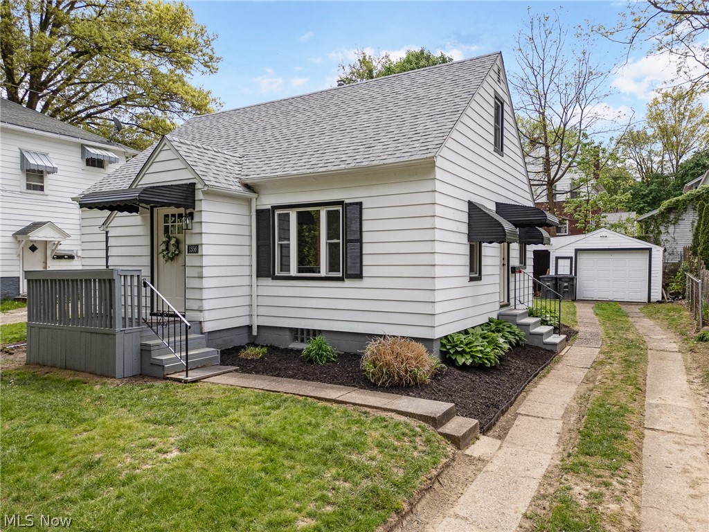 Don't miss your chance to get into this move in ready and fully renovated Bungalow in Akron! Beautiful, durable laminate floors are a theme through the entire house from the moment you walk through the new front door. The open living room offers neutral colors that will easily blend with whatever aesthetic the next owner chooses. Step through to the back where you'll find a contemporary eat in Kitchen that's been renovated with Stainless steel appliances. The first floor also offers two spacious bedrooms and an absolutely immaculate new full bath. An enormous third bedroom with contemporary lighting and loads of built in storage awaits on the second floor. Need more space still? Head to the fully waterproofed basement for loads of storage or the potential for adding a rec room later on. The possibilities are endless. And don't think that it was only the cosmetics that saw all the updates. This home benefits from a new roof, all new windows, and a waterproofed basement just to name a few items. All of this situated on a lovely private lot that features an easy upkeep lawn and a detached garage out back. Call today to schedule your private tour!